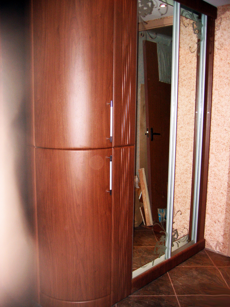 Встроенный шкаф, МДФ в ПВХ, ‘Ручеёк’, ‘Карелия’