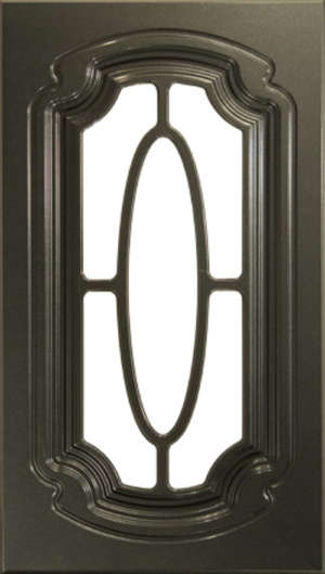 Цвет "Чёрный  металлик" 089-6Т,  исполнение - витрина,  фрезеровка -  "Люкс-решётка"