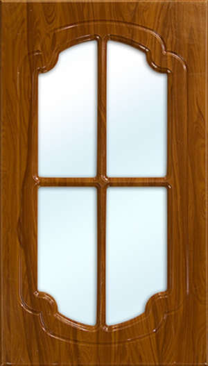 Цвет "Клён красный"  1878-37   исполнение - витрина,  фрезеровка  "Премьер решётка"