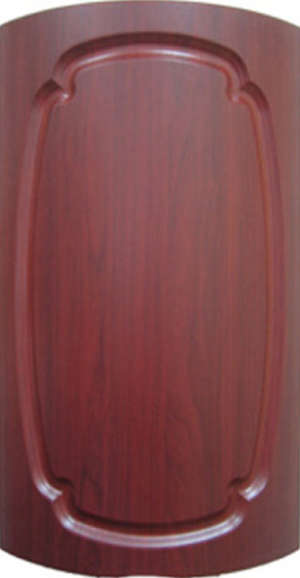 Цвет "Махагон светлый"  исполнение - глухое,  фасад гнутый.