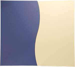 Цвет "Ваниль" 2450,  "Синий тёмный" 5155,  исполнение - глухое,  фрезеровка "Волна 2"