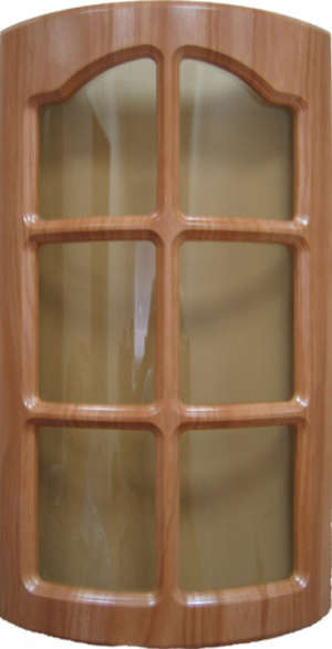 Цвет "Вишня светлая"  1392-3G,  исполнение - витрина,  фасад гнутый