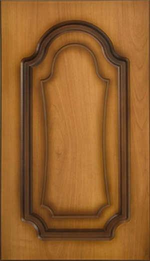 Фасад мебельный. Цвет "Бавария"  20141-2 в патине,  исполнение глухое