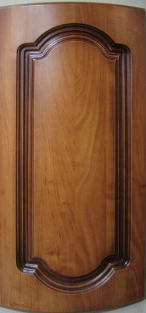 Фасад мебельный. Цвет "Бавария"   20141-2 в патине,  Исполнение - глухое,  Фасад гнутый.