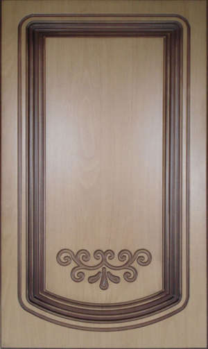 Фасад мебельный. Цвет "Берёза светлая"  в патине  Исполнение - глухое