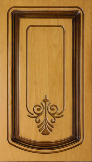 Фасад мебельный. Цвет "Бук"  2050-2 в патине  Исполнение - глухое