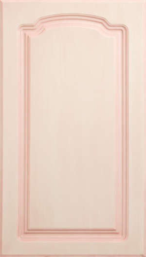 Фасад мебельный. Цвет "Дуб белый"  1155ВД   в розовой патине,  Исполнение - глухое