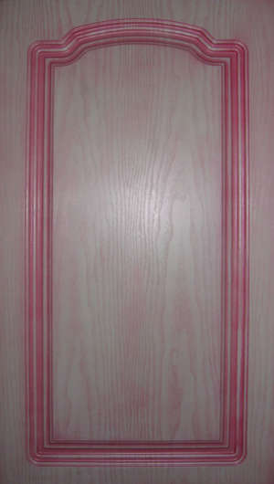 Фасад мебельный. Цвет "Дуб белый"  1155ВД   в розовой патине,  Исполнение - глухое