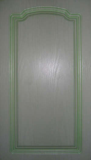 Фасад мебельный. Цвет "Дуб белый"  1155ВД   в зелёной патине,  Исполнение - глухое