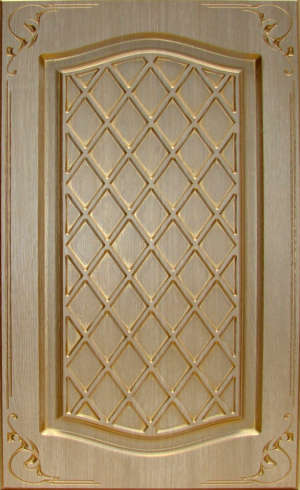 Фасад мебельный. Цвет "Дуб белёный"  в золотой патине