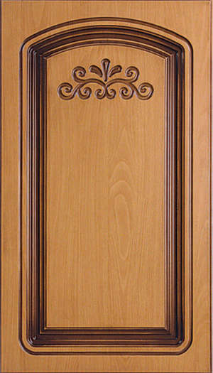 Фасад мебельный. Цвет "Дуб натуральный"  1421-28 в патине  Исполнение - глухое