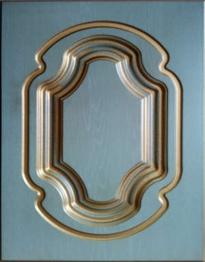 Фасад мебельный. цвет "Фисташка"  матовый  в патине,  исполнение - глухое