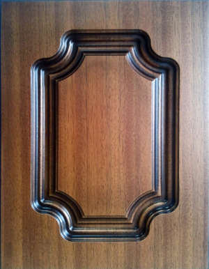 Фасад мебельный. Цвет - "Сапели"  матовый 0201-28  в патине,  Исполнение - глухое