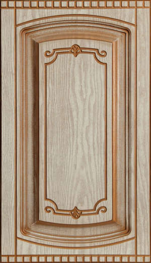 Фасад мебельный. Цвет " ",  в патине - "Бронза  (красное золото)",  исполнение - глухое