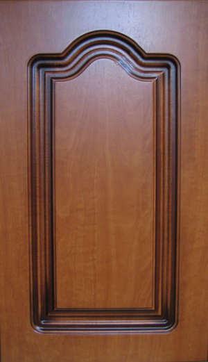 Фасад мебельный. Цвет "Яблоня Толедо"  1939-21 в патине,  Исполнение - глухое