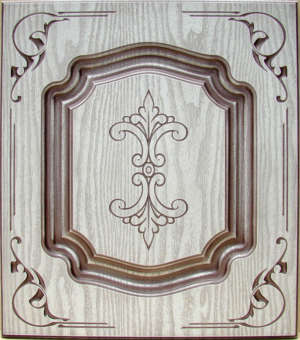 Фасад мебельный. "Дуб белый"  в коричневой патине 1