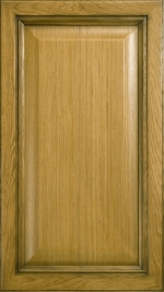 Фасад мебельный. Дуб натуральный,  фасад глухой  с выпуклой вставкой