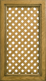 Фасад мебельный. Дуб натуральный, Фасад витрина  с решёткой