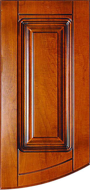 Фасад мебельный. Фрезеровка "Венеция",  исполнение - глухое,  цвет - "Яблоня Толедо" 1939-21 с патиной