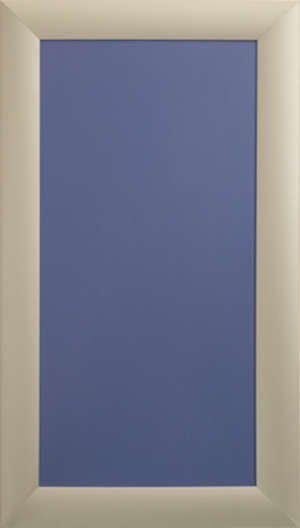 Фасад мебельный. Вставка плоская -  цвет "Синий светлый"  5086  Рамка -  цвет "Металлик" 8337R