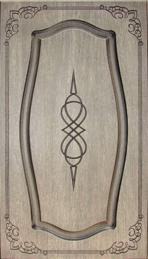 Фасад мебельный. Ясень сизый"  в чёрной патине