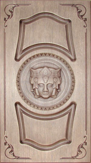 Фасад мебельный. "Ясень сизый"  в коричневой патине 1