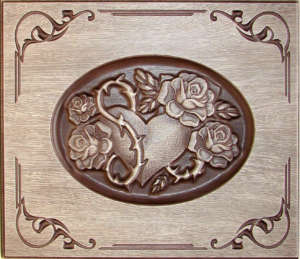 Фасад мебельный. "Ясень сизый"  в коричневой патине 4