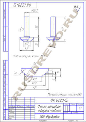 Фреза концевая ФК 0220-12