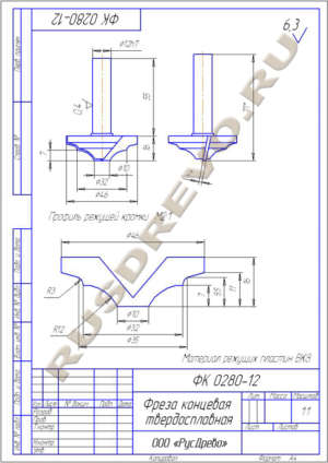 Фреза концевая ФК 0280-12